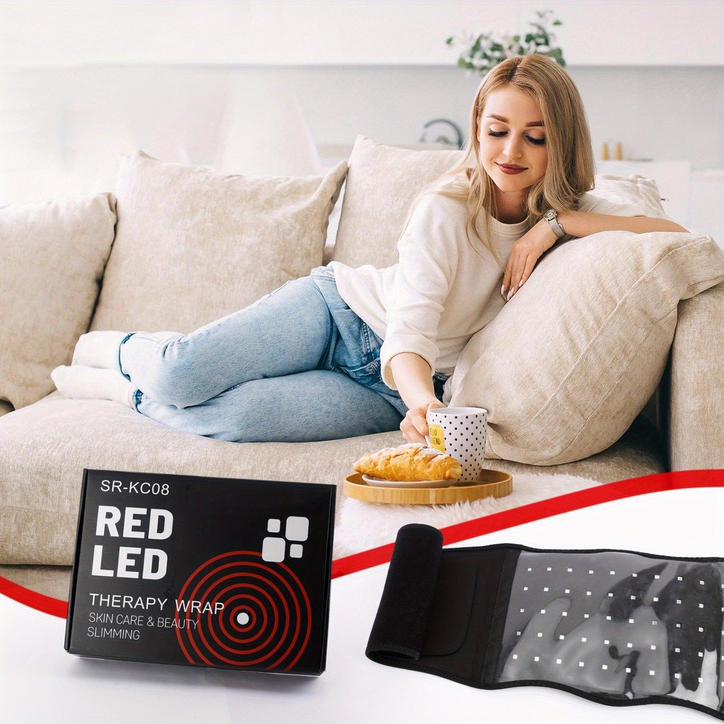Portable Wearable Red Light Massage Belt